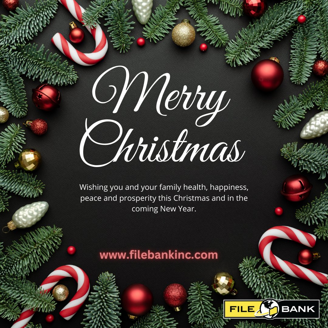 FileBankInc's tweet image. FileBank wishes everyone a very Merry Christmas! #FileBankInc #JumpToDigital #GoPaperless