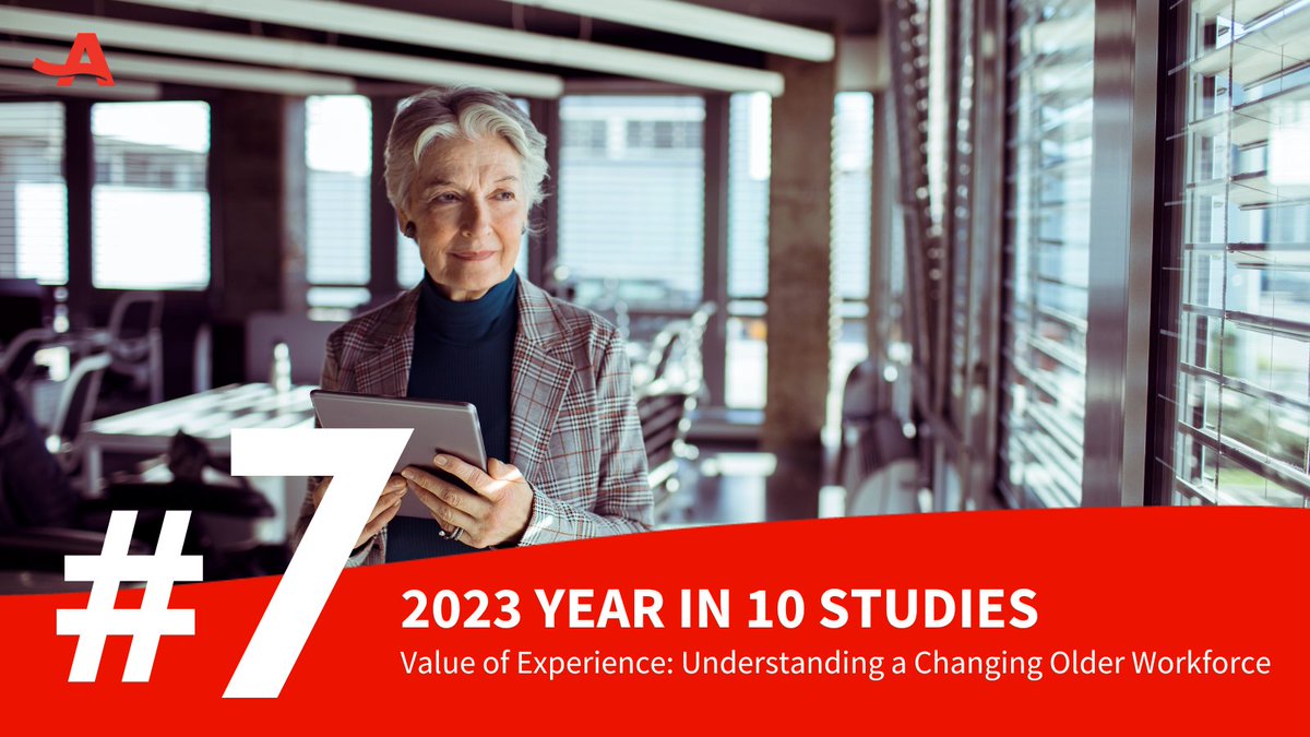 AARPresearch's tweet image. Continuing our &quot;Year in 10 Studies&quot; countdown:

#7 Value of Experience: Understanding a Changing Older Workforce
What’s highest on the priority list for #OlderWorkers? Meaningful #employment? #JobFlexibility? #AgeDiversity in the workforce? spr.ly/6013RVqFT @lallum1