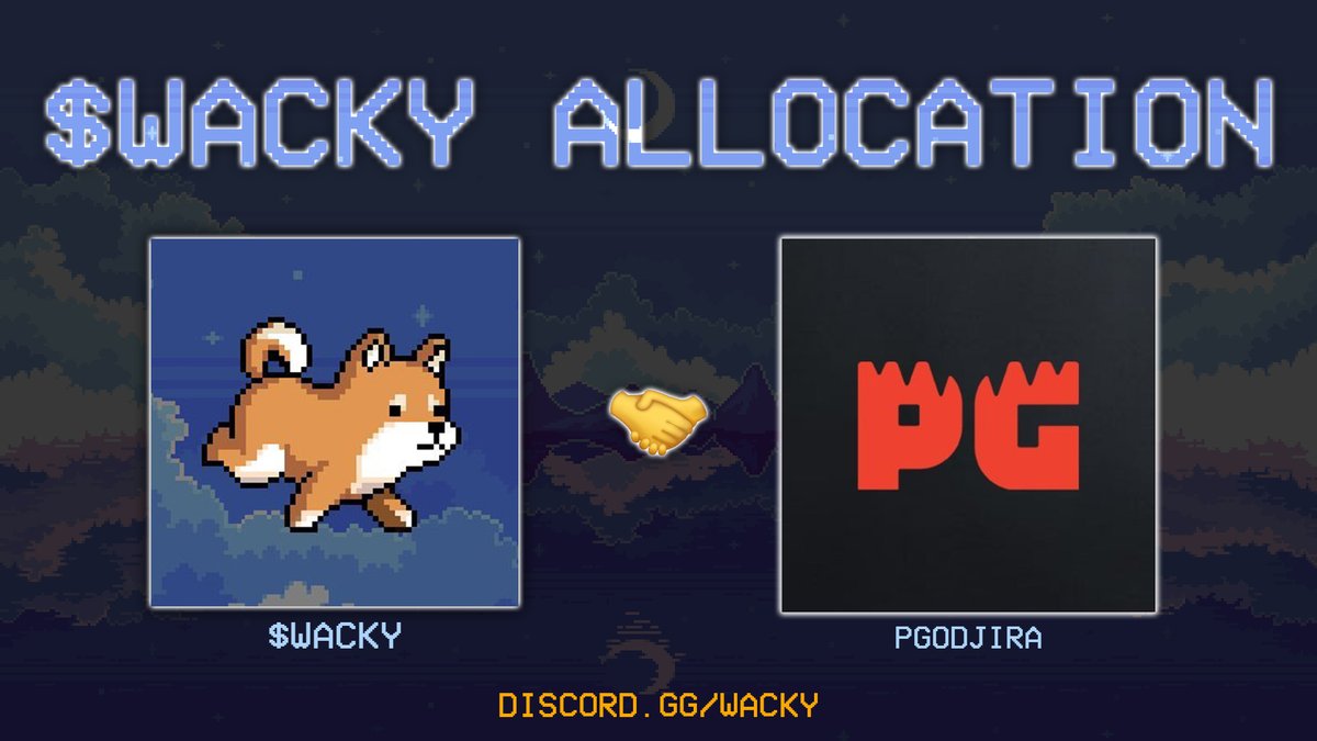 BIG $WACKY ALLOCATION

$WACKY 🤝 @PGodjira 

$Sol #Solana