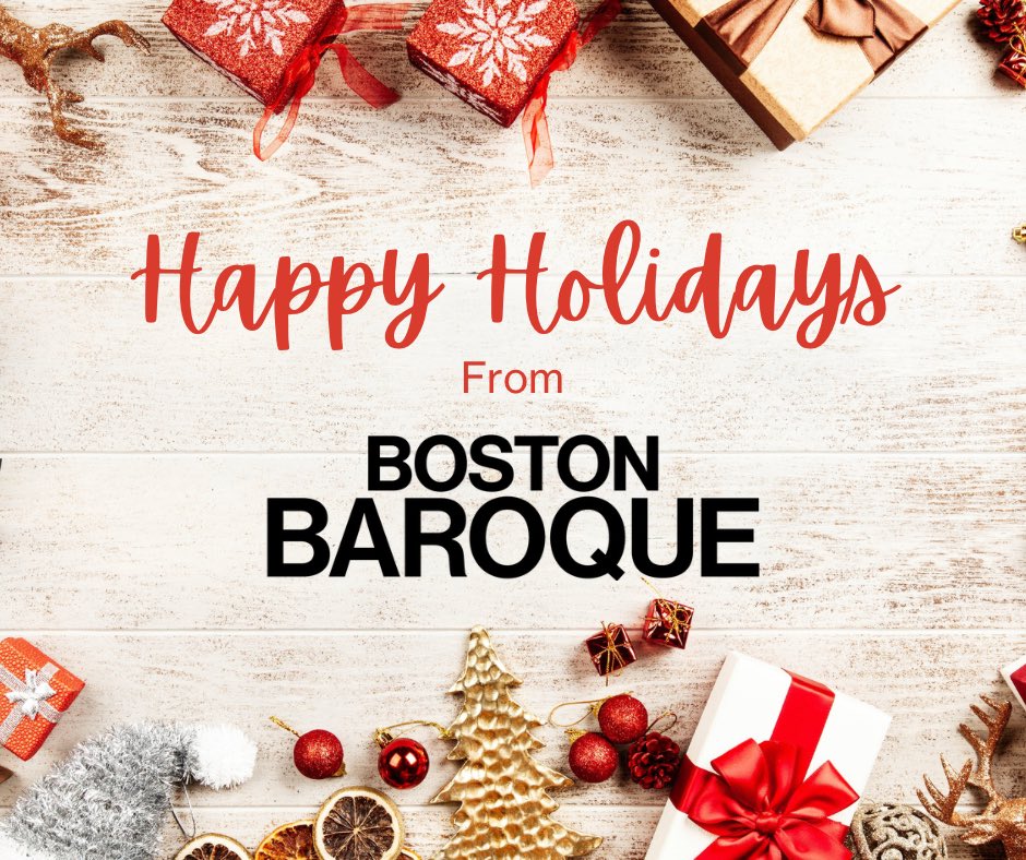 Happy Holidays from us here at Boston Baroque! We hope you have a restful and safe set of holidays, and we cannot wait to celebrate the New Year with you. Looking for music to play as you enjoy time with your family? Listen here: youtube.com/playlist?list=…