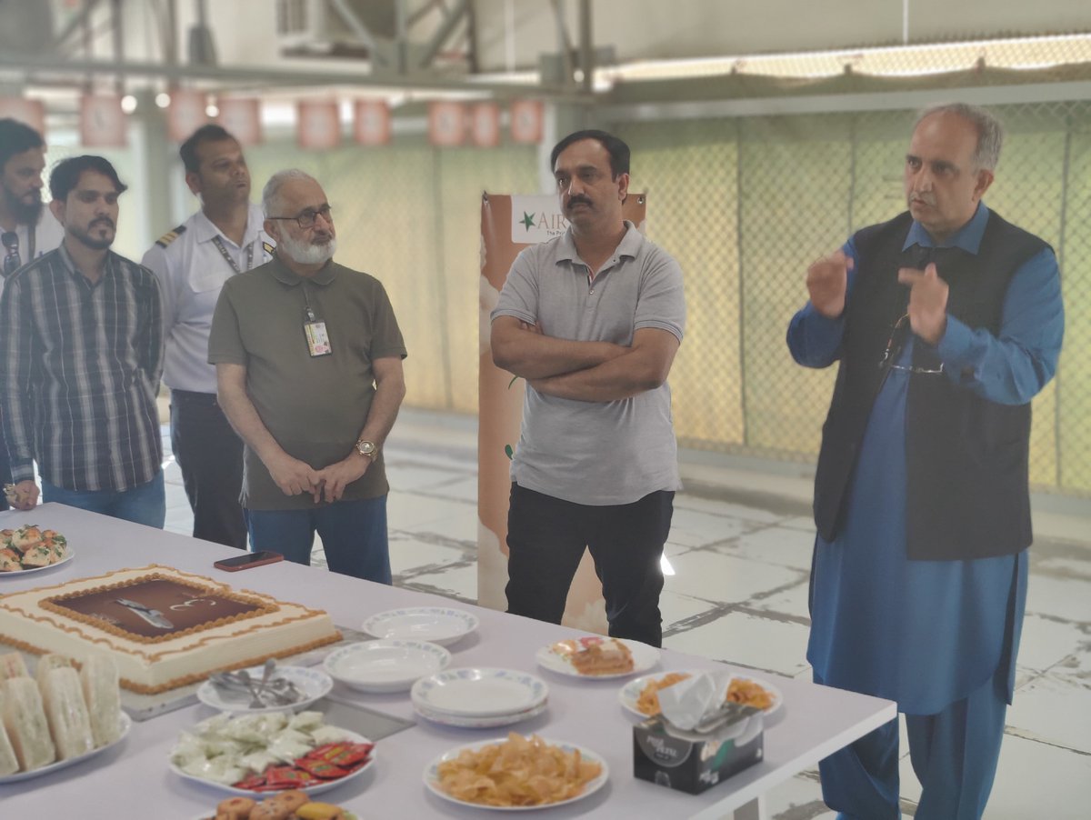airsial's tweet photo. 3rd Anniversary Celebrations at AirSial Engineering in the presence of our Honorable COO Mr. Tariq Amin & Director Engineering Mr. Muhammad Azhar Qayyum!
#AirSial - The Pride of #Pakistan #PakistansMostHospitableAirline #3YearsofHospitality https://t.co/MzOQpMKRLY