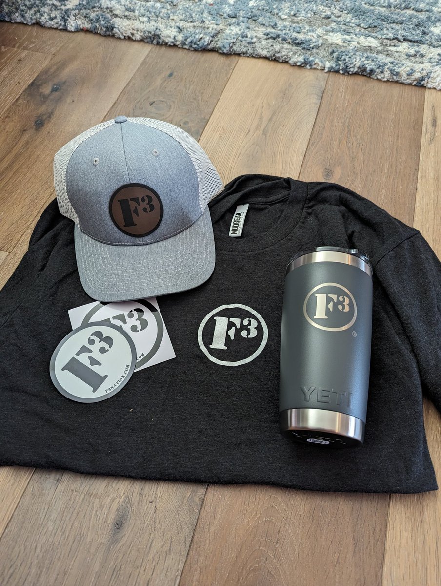 stopnik's tweet photo. My M hooked me up with fresh new @F3Nation gear! So official now. @F3Isotope #SeeYouInTheGloom https://t.co/itZtPyUyiB