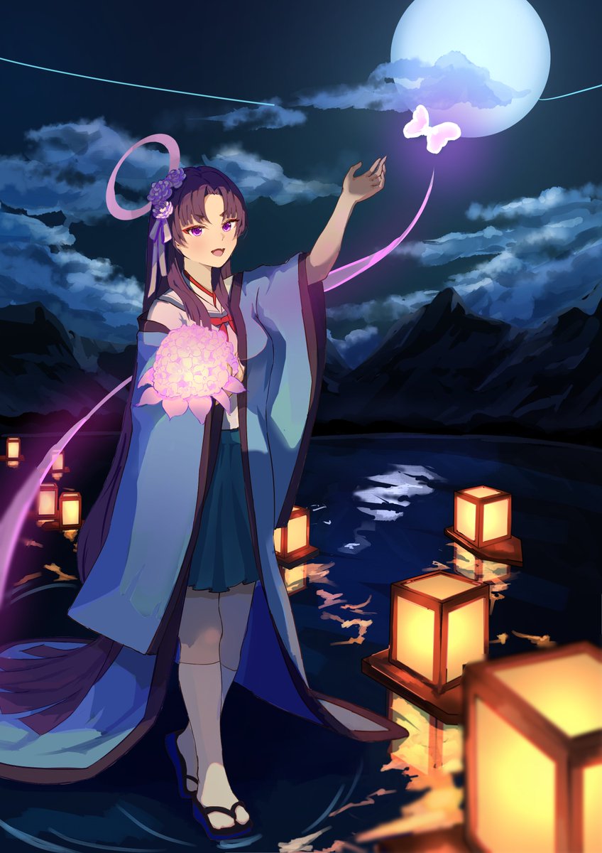 onimomokun's tweet photo. 🌸🙂🫴~~🦋🌕 
#ブルアカ https://t.co/pzS0fUUkOi