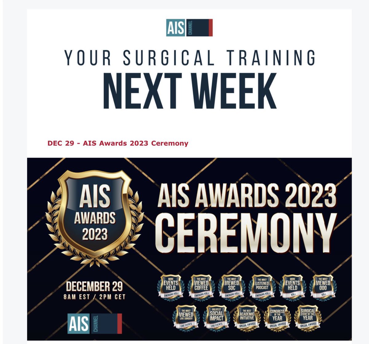 Dr Luis Felipe Cabrera Vargas MD FACS MACC MACCVA (@pipecabrerav) on Twitter photo Save The Date! The last event of the 2023! What a blast way to close this year ⤵️🔑💡💥🗣️! #SoMe4Surgery <a href="/pferrada1/">Paula Ferrada MD FACS FCCM MAMSE</a> <a href="/SWexner/">Steven D Wexner MD, PhD</a> <a href="/AISChannel/">AIS Channel</a> <a href="/AntoniodeLacy/">Antonio de Lacy</a> <a href="/ManishChandSurg/">Manish Chand FRCS PhD MBA</a> Save The Date! The last event of the 2023! What a blast way to close this year ⤵️🔑💡💥🗣️! #SoMe4Surgery <a href="/pferrada1/">Paula Ferrada MD FACS FCCM MAMSE</a> <a href="/SWexner/">Steven D Wexner MD, PhD</a> <a href="/AISChannel/">AIS Channel</a> <a href="/AntoniodeLacy/">Antonio de Lacy</a> <a href="/ManishChandSurg/">Manish Chand FRCS PhD MBA</a>