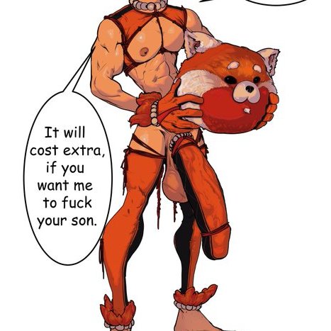 Tenshi glancing at Y/C's father, he never does anything extra if ordered but paying him well he might do whatever ordered

"You know it will cost you extra, wanting me to fuck your son/daughter..~"