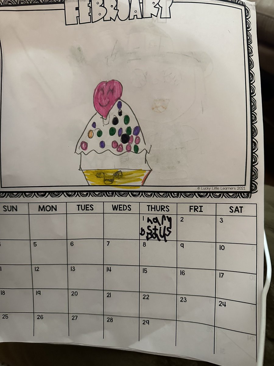kimandrandy2012's tweet photo. When your 7 year old makes you a calendar at school for Christmas and includes “important dates” 🤣 #harrystyles @Harry_Styles https://t.co/E09MQSGuDO