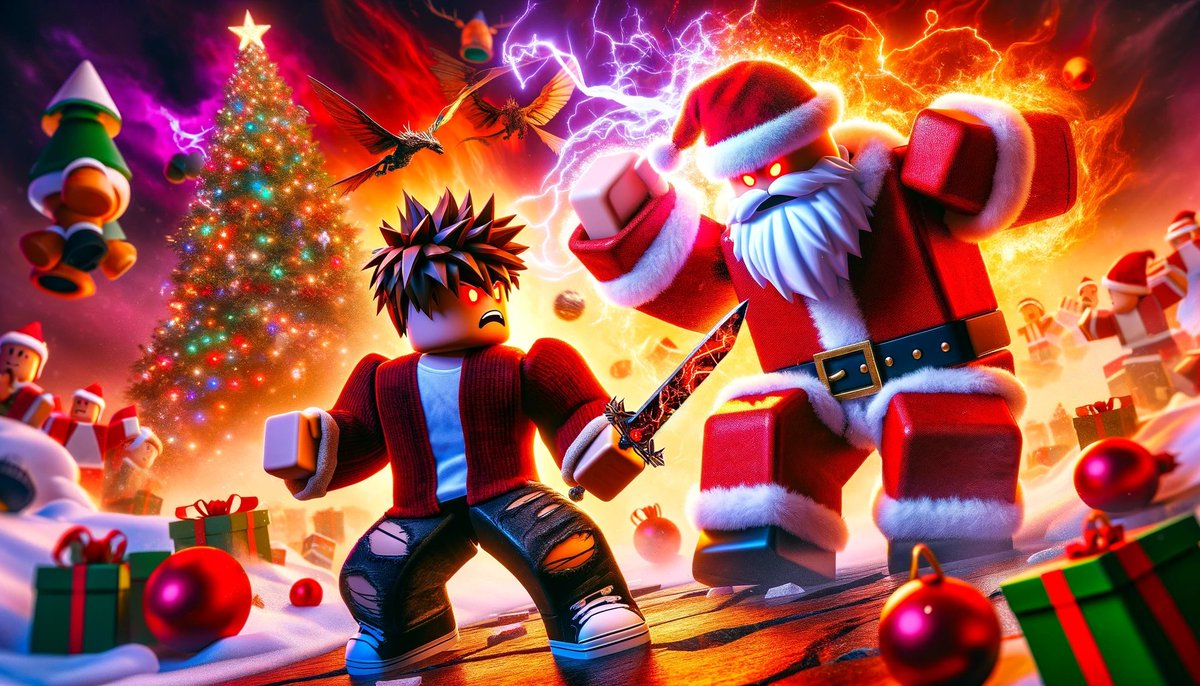 ixstudiodev's tweet photo. Merry Christmas! Noob Slayers Christmas Update 6 out now! 🎄 📷 
https://t.co/zyrCi9Z9HF… 📷 

New Codes:  
11kLikes! 
MerryChristmas! 
FollowUsOnX!  

Discord server members now get 1.5x Luck Boost Permanently!

#RobloxDev #IXstudio #NSS https://t.co/ujpvt4pxKb