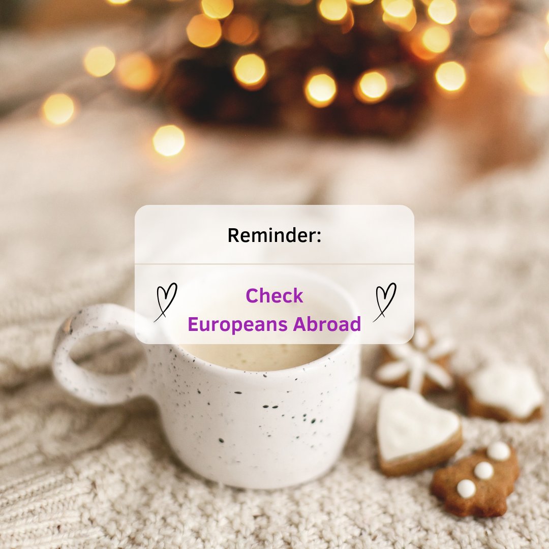 Amidst the warmth of your cozy space, don't forget to add a touch of connection. ✨🌍 Europeans Abroad is your reminder to explore meaningful connections and make this winter even cozier. Check in today! #ConnectionReminder #CozyWinterDays