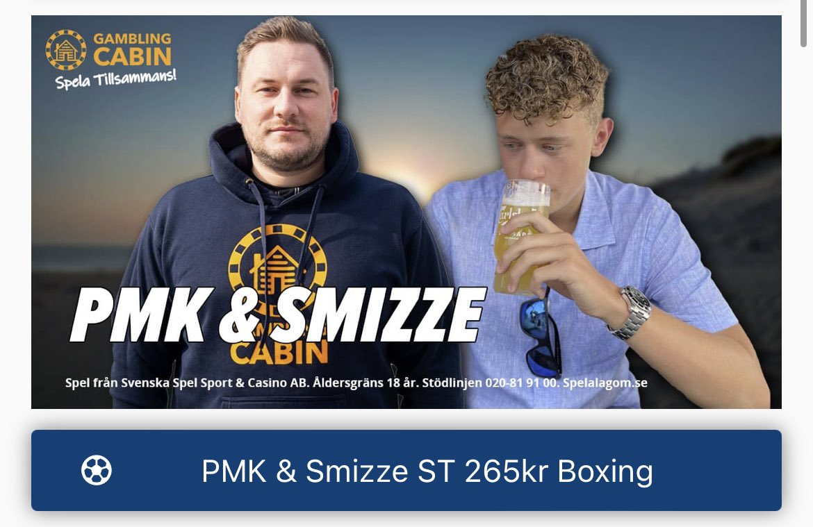 Jag och <a href="/smizzee/">Otto Smith</a> tänker avsluta året med en smäll. Häng på så gör vi jobbet ihop. (Ta bort mellanslaget efter / )

gamblingcabin.se and/pmk-collab-st