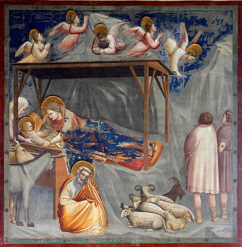 Adoración de los pastores (Giotto) #Historia #Arte #SigloXIV #Navidad