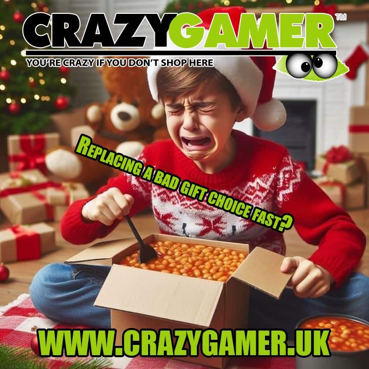 crazygamerltd's tweet photo. Merry Christmas folks! 
We hope everyone's gifts went down well this year and everyone has BEAN good for Santa? 
If you need something quick to end the tantrums though... https://t.co/S2ePiCyfk6 has you covered! 
- Our next day delivery service kicks back up from the 27th! https://t.co/wwLjGcUxvx