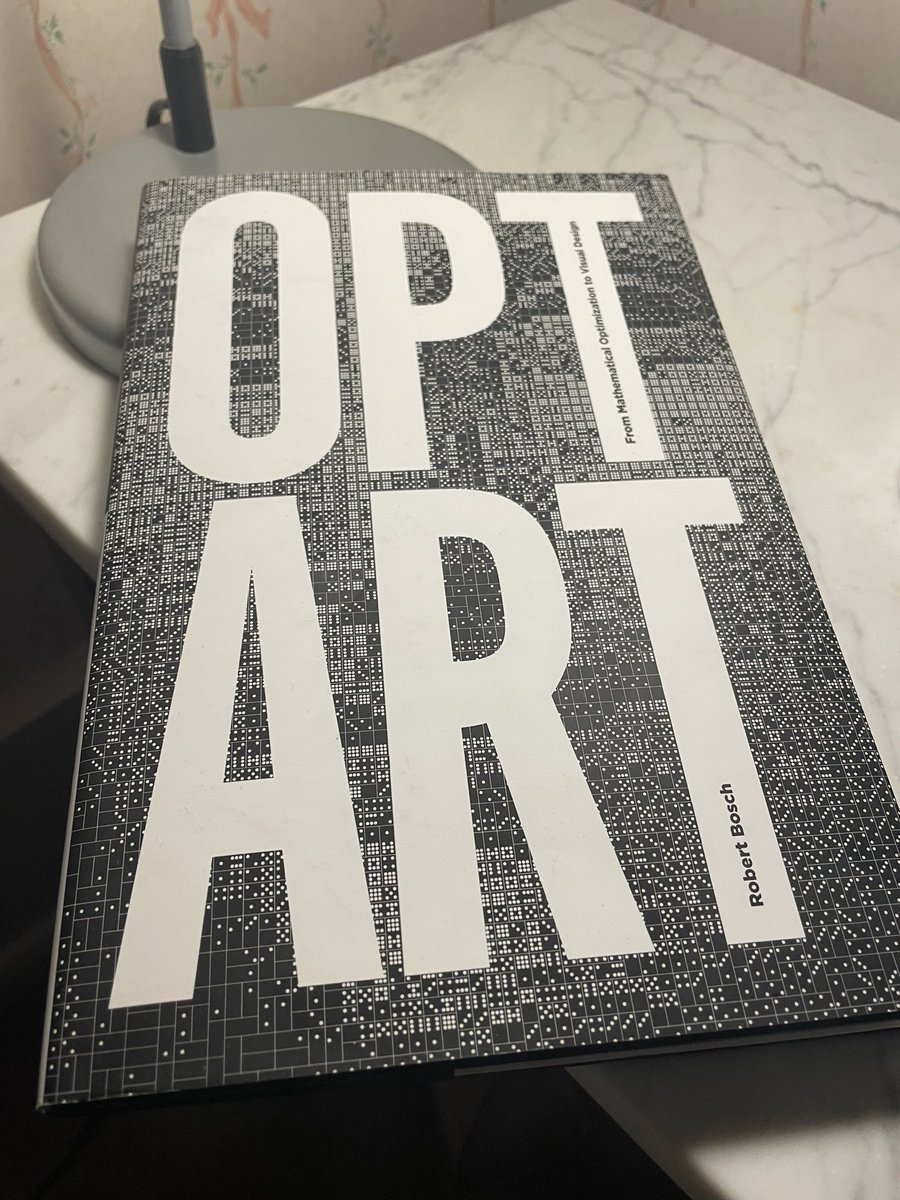 Just finished <a href="/baabbaash/">Robert (Bob) Bosch</a>’s book Opt Art. I’m blown away by the idea of creating art by solving linear optimization problems. The book is a detailed and well explained account of how it’s done. Check it out! #mathreads
