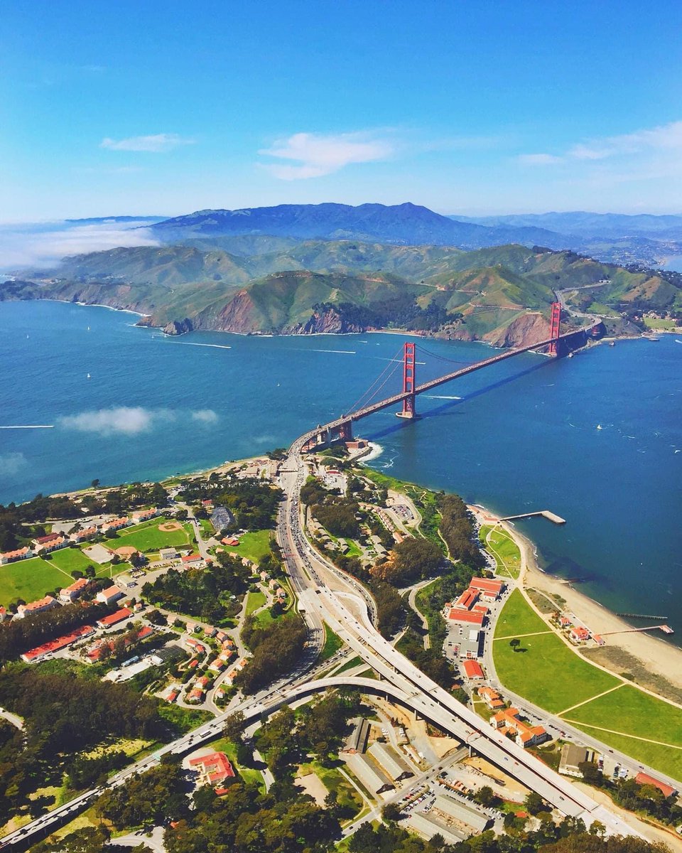 Presidio Parkway with the majestic Golden Gate Bridge! 🌉 #SanFrancisco #IconicViews