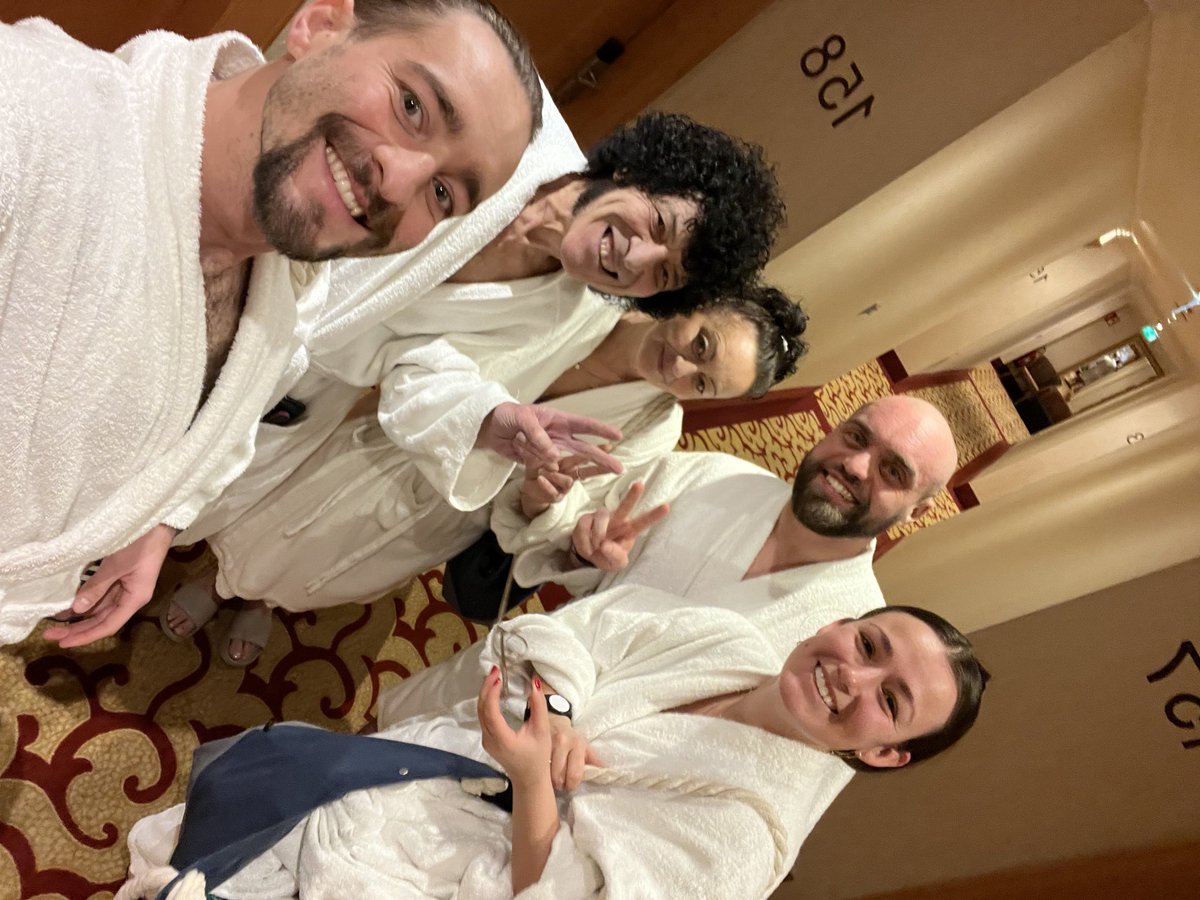 The family finally made it to the spa together folks, minus Sparkie the dog who opted to stay in the room playing with his Christmas presents. I’ll see if I can get a pic of him to post some other time.