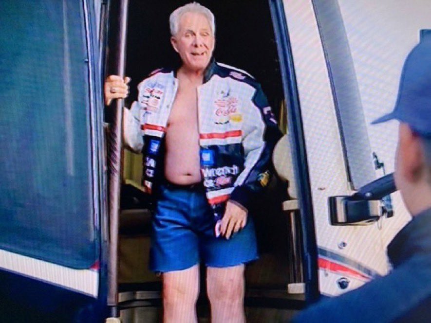 Best scene 'Christmas Vacation' is when Cousin Eddie comes out of the RV. #NASCAR