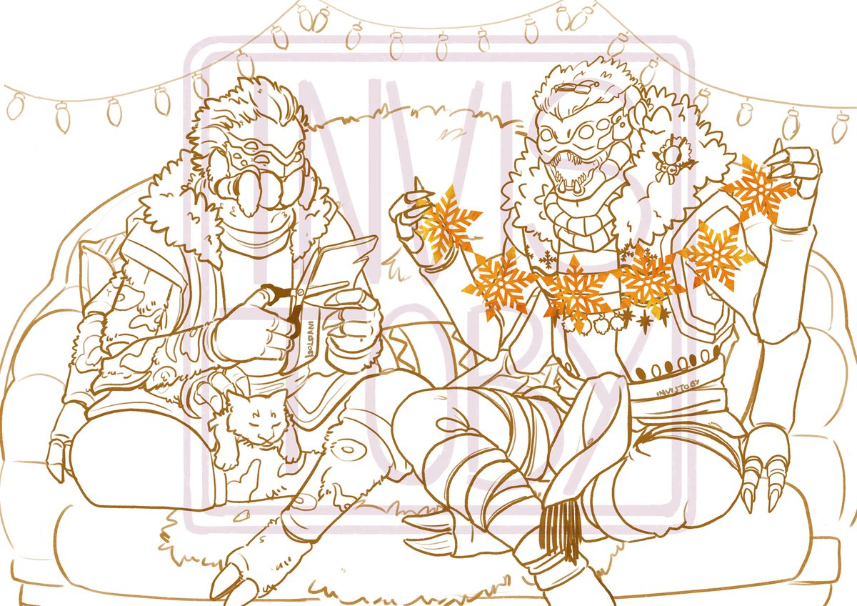 1InvisibleToby's tweet photo. Merry Christmas.
was hoping to have a little more drawn, but just not happening. haven't got figured their colours down, so have line art of my Tarantula teaching my bee Eliksni how to make Paperchains
#1invistoby #spiders #Tarantula #alien #bee #Eliksni #Christmas #paperchains https://t.co/TbwJghzGzk