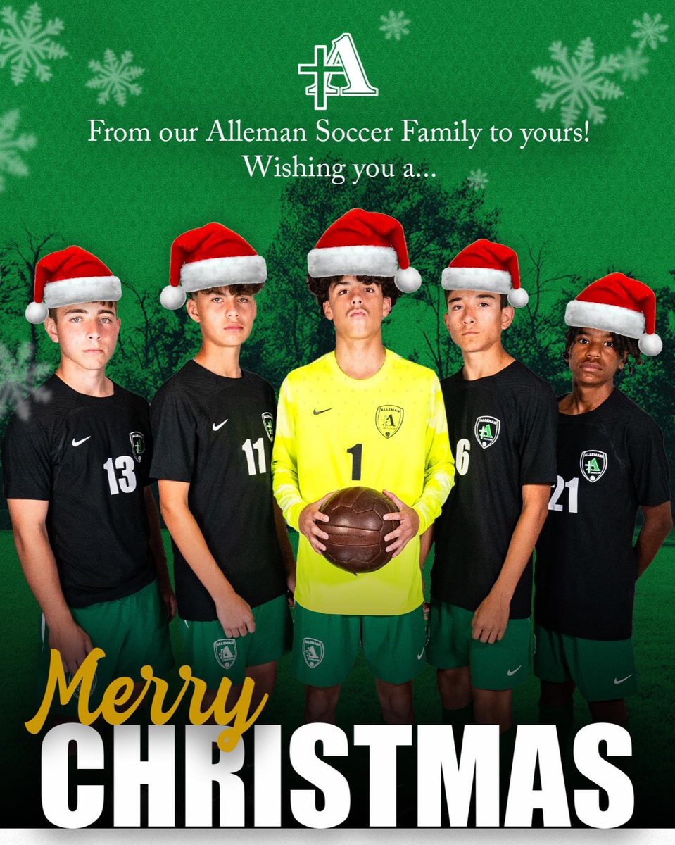 AllemanBSoc's tweet photo. From our Alleman Soccer Family to yours..
We want to wish you a ๐๐๐ซ๐ซ๐ฒ ๐๐ก๐ซ๐ข๐ฌ๐ญ๐ฆ๐๐ฌ! ๐
#AllemanSoccer โ #OneFaithOneTeam https://t.co/ctRQGT3H4h