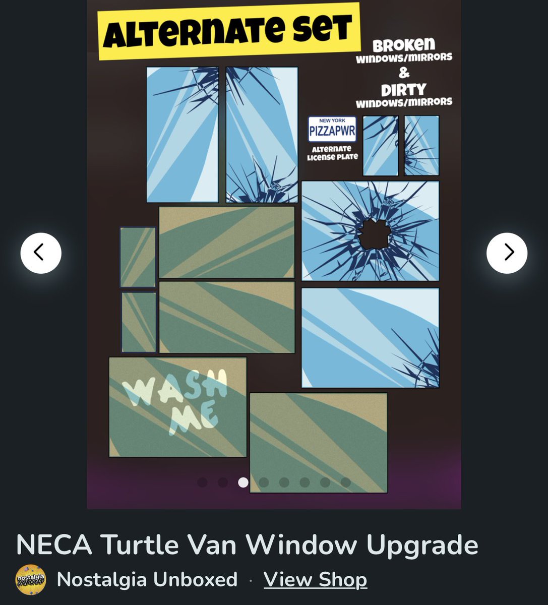 NostalgiaUnboxd's tweet photo. Yes, the broken window set will be cutout for one of the windows. Thanks @LiLjaco1 for the idea of broken and dirty windows #neca #tmnt #turtlevan #teenagemutantninjaturtles https://t.co/YTge1m9GJS