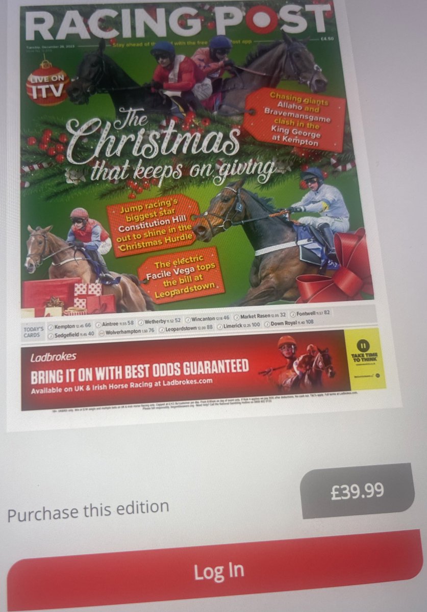 Everything’s more expensive this Xmas! <a href="/RacingPost/">Racing Post</a>