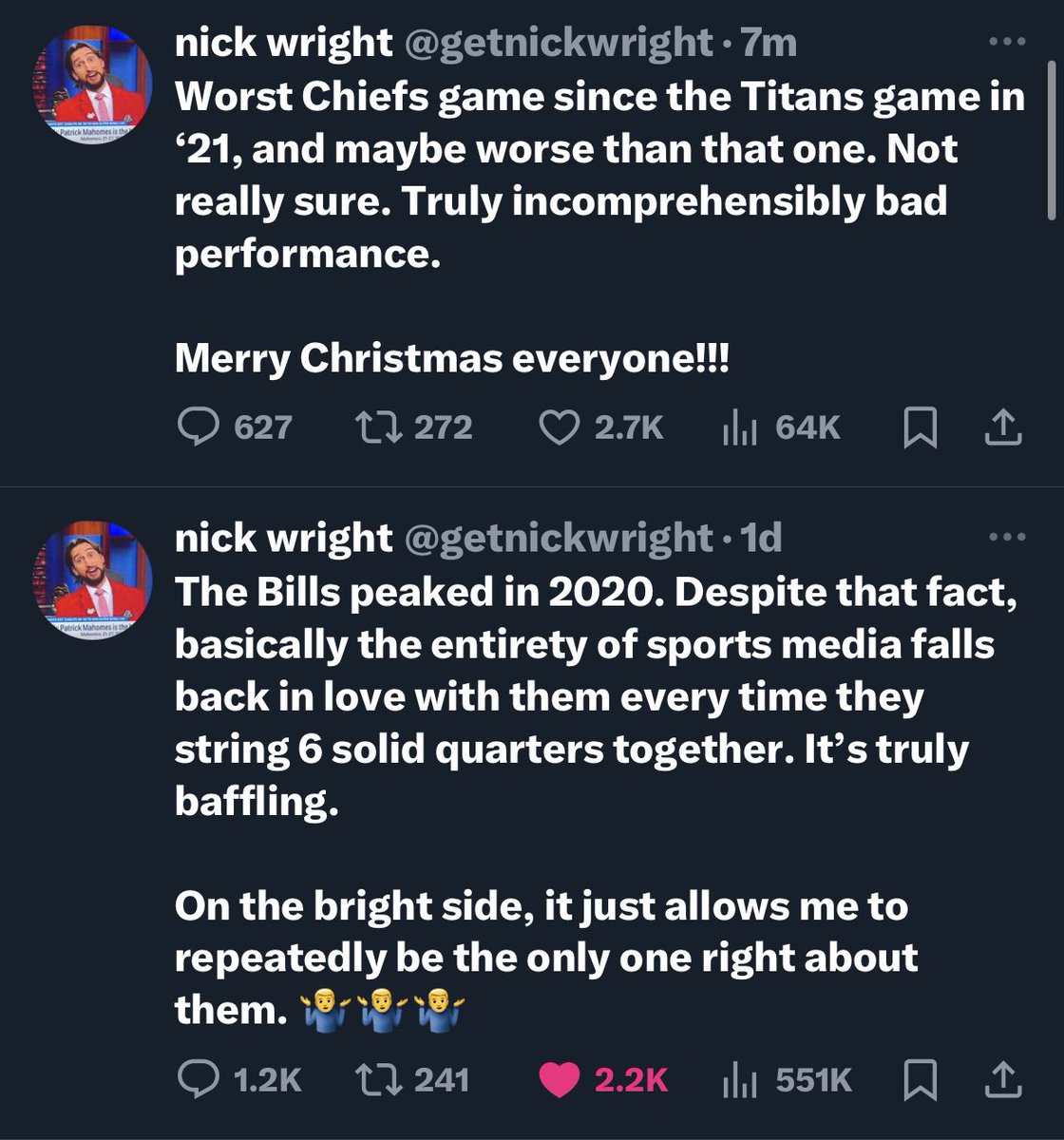 NickfromDynasty's tweet photo. @getnickwright 

Love those last 2 tweets and he will still have the chiefs 3 tiers above Buffalo lmao https://t.co/k0vfrkXJlH