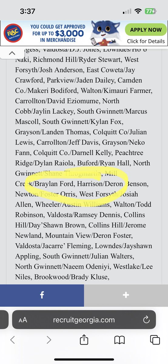 #AGTG All-State Honorable Mention Honors (GA-7A) 🙏🏽❗️

<a href="/TheCoachCassidy/">Josh Cassidy, Ed.D.</a> <a href="/hoyafbrecruit/">HoyaFBrecruiting</a> <a href="/hhshoyafootball/">Hoya Football</a> <a href="/coachdickmann/">Matt Dickmann</a> @hoyanationsb <a href="/MattDeBary/">Matt DeBary</a> <a href="/QBHitList/">QBHitList.com</a> <a href="/rvfc10/">ronveal</a> <a href="/RecruitGeorgia/">Recruit Georgia</a> <a href="/FCProspects_/">First Class Prospects</a> <a href="/SouthernSwagg4/">Junior Baker NLR</a> <a href="/CraigSagerJr/">Craig Sager II</a> <a href="/najehwilk/">Najeh Wilkins</a> <a href="/PositiveAthGA/">Positive Athlete GA</a> <a href="/OfficialGHSA/">GHSA</a>