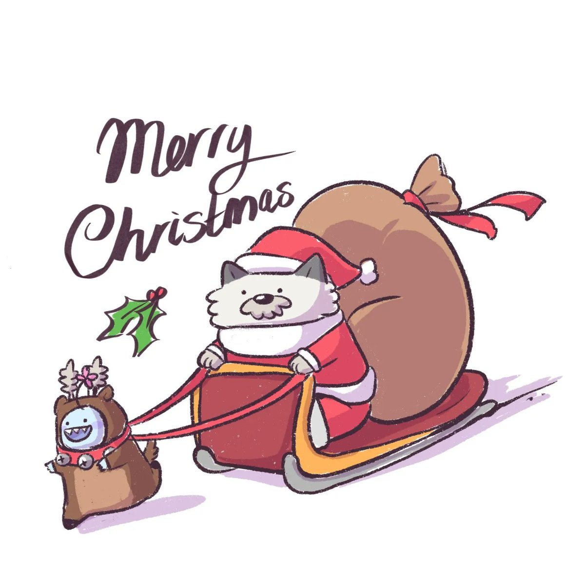 Anythingcomic's tweet image. 🌟🎄 Merry Christmas 🎄🌟 Here's the last Oz festive doodle (FOR NOW). Enjoy Toto leading a high speed police chase (off screen). He has committed many crimes. Tis the season. 
I hope the 7 people who see my tweets enjoyed the mini Christmas comic spam ❤️