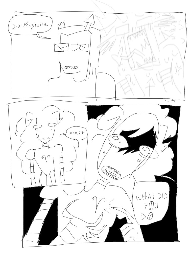 phone scribbling… I wanna properly redraw sum of my fav homestuck act 5 bits when I get the chance 