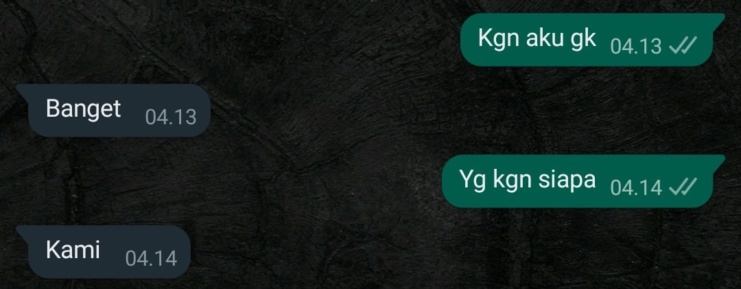 Percakapan dini hari begini bgtt😓🫵