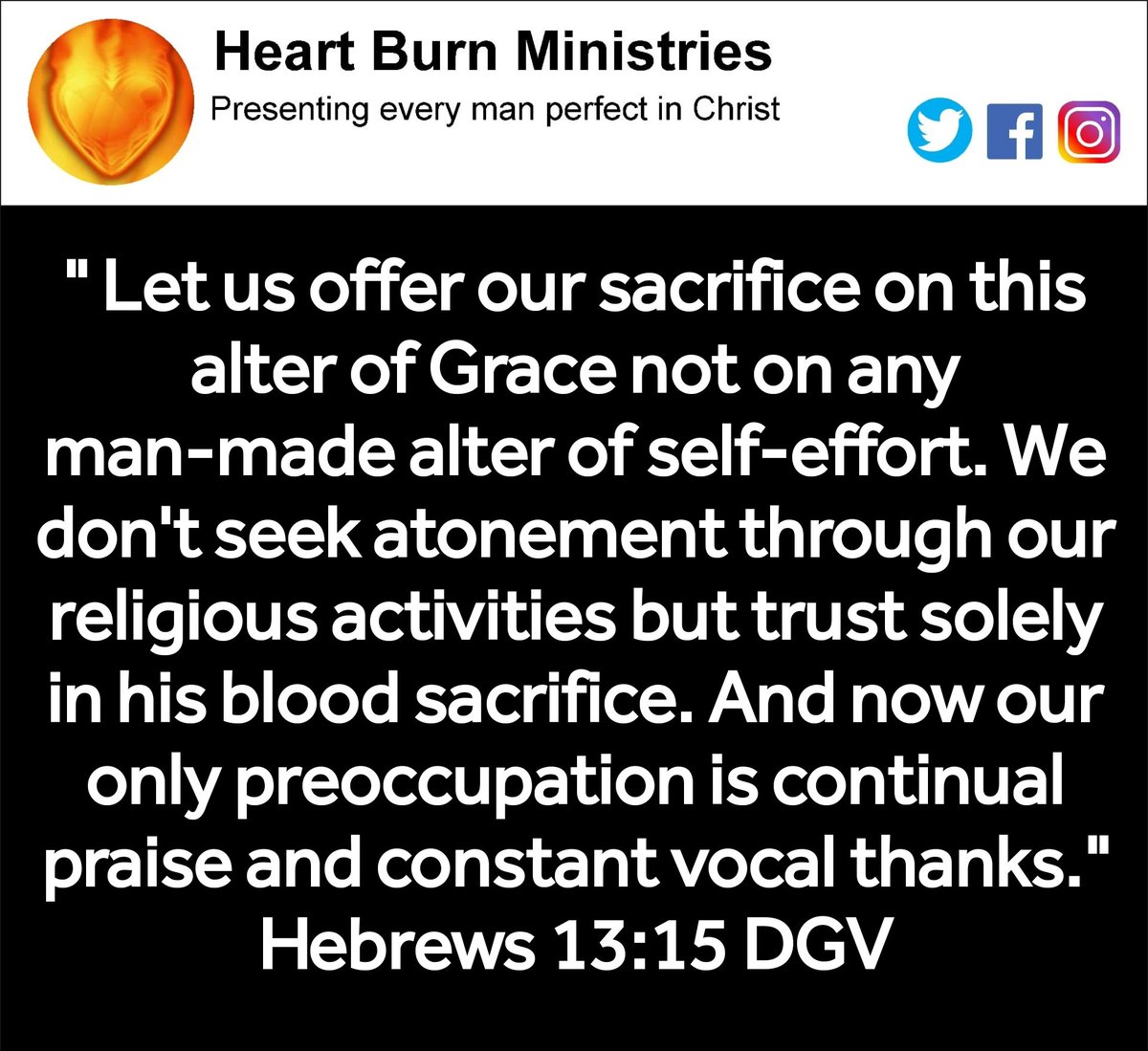 On which alter do you sacrifice?