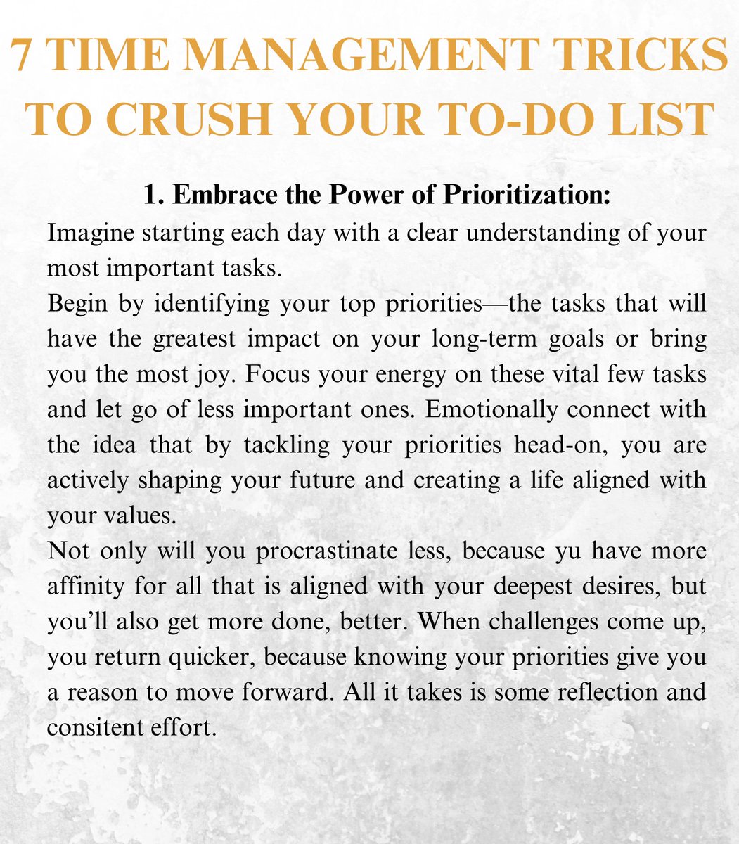 HereIsPurpose's tweet photo. 7 Time Management Tricks to Crush Your To-Do List: https://t.co/06SxNCDvZh