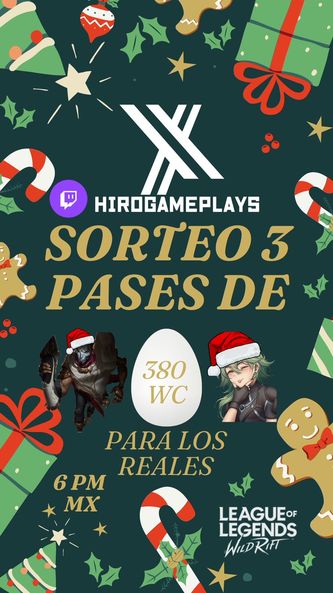 Hir0016's tweet photo. 🎄 Feliz Navidad!!! 🎄 Aunque aun no tengamos el partner chica o grande mi comunidad, agradecido por siempre estar ahi apoyando y divirtiendonos juntos x mas momentos en @wildriftLATAM #WildRift #Navidad  #FelizNavidad https://t.co/mXB5C8E0PZ