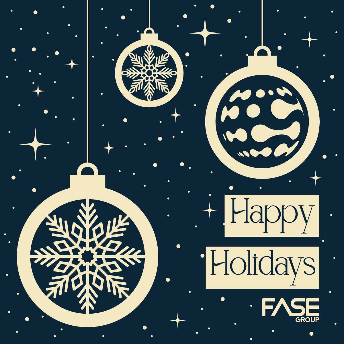 TheFASEGroup's tweet photo. ✨ Wishing you and yours very Happy Holidays! https://t.co/XJUEWZjlRB