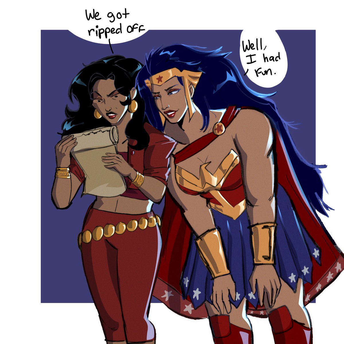 They <3! #wonderwoman #ladyshiva #wondershiva #dccomics #dianaprince #sandrawusan