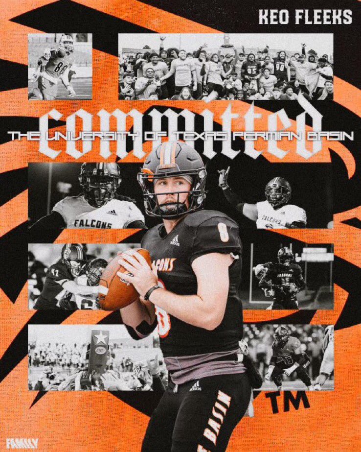 Keo Fleeks (@keondraefleeks) on Twitter photo AGTG! I am extremely blessed for this opportunity to keep doing what I love. I’m 1000% COMMITTED to THE UNIVERSITY OF TEXAS-PERMIAN BASIN. Go Falcons 🟠⚫️
<a href="/coyote_football/">Coyote Football</a> @thecoachfree <a href="/ryanquezada/">Ryan Quezada</a> <a href="/CoachReynolds3/">Jason Reynolds</a> <a href="/UTPBFootball/">UTPB Football</a> <a href="/CoachK__Mac/">Kris McCullough</a> <a href="/BlakeCrandall/">Blake</a> <a href="/LionHearted7v7/">LionHearted 7v7</a> AGTG! I am extremely blessed for this opportunity to keep doing what I love. I’m 1000% COMMITTED to THE UNIVERSITY OF TEXAS-PERMIAN BASIN. Go Falcons 🟠⚫️
<a href="/coyote_football/">Coyote Football</a> @thecoachfree <a href="/ryanquezada/">Ryan Quezada</a> <a href="/CoachReynolds3/">Jason Reynolds</a> <a href="/UTPBFootball/">UTPB Football</a> <a href="/CoachK__Mac/">Kris McCullough</a> <a href="/BlakeCrandall/">Blake</a> <a href="/LionHearted7v7/">LionHearted 7v7</a>