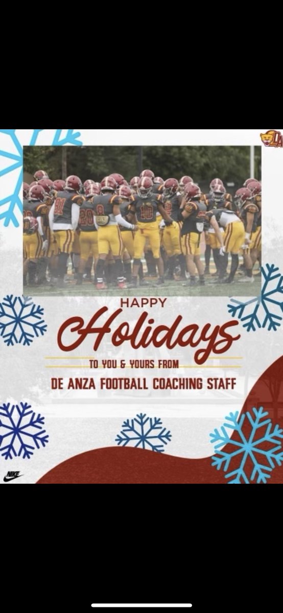 Thank you for the love <a href="/DALionsFootball/">De Anza Football</a> and <a href="/CoachAray/">COACH A-RAY</a>