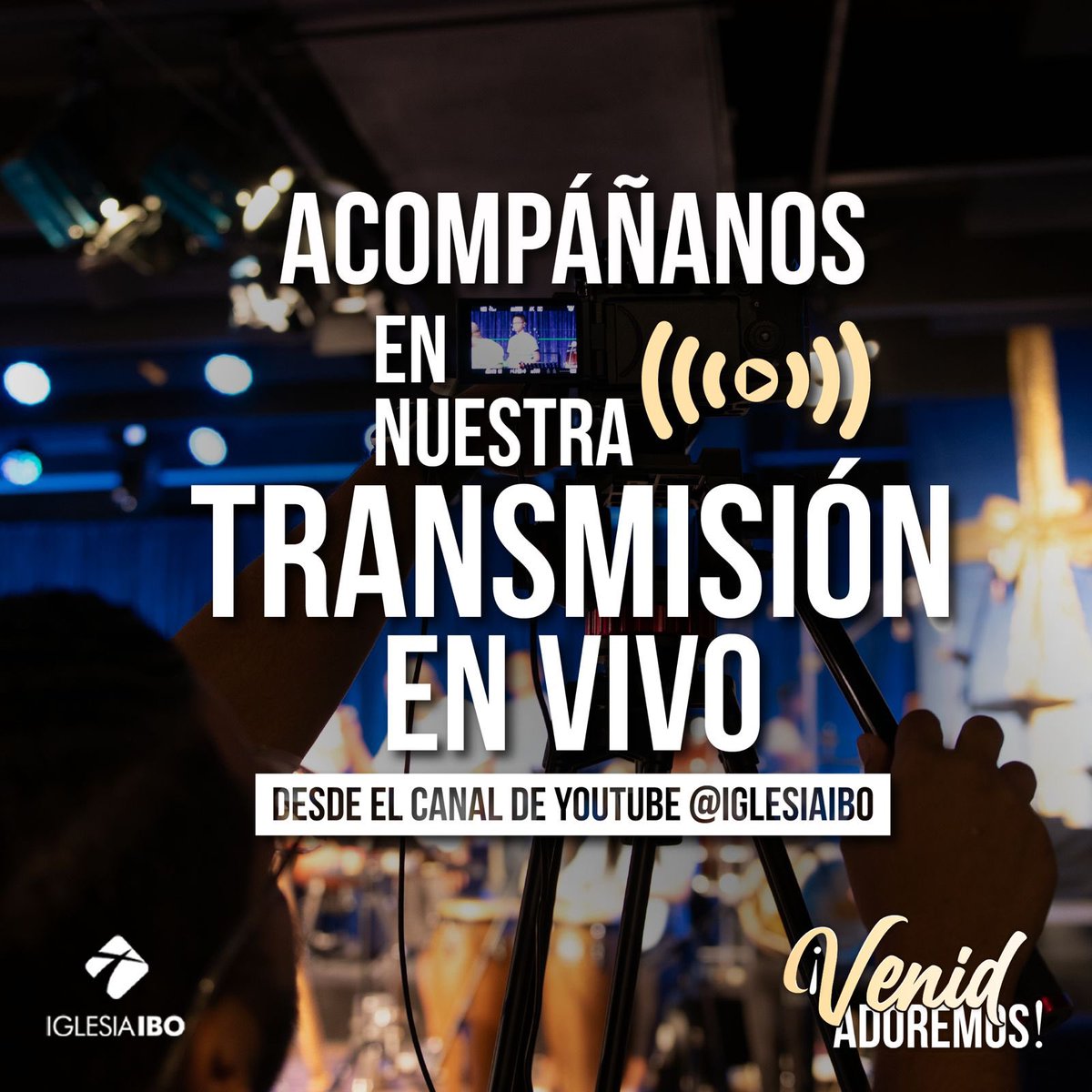 Si no puedes acompañarnos físicamente únete desde la transmisión en vivo 🎥 en nuestro canal de YouTube @IglesiaIBO.

⏰ 7:00 p.m. 

Será una noche muy especial.
¡Los esperamos!