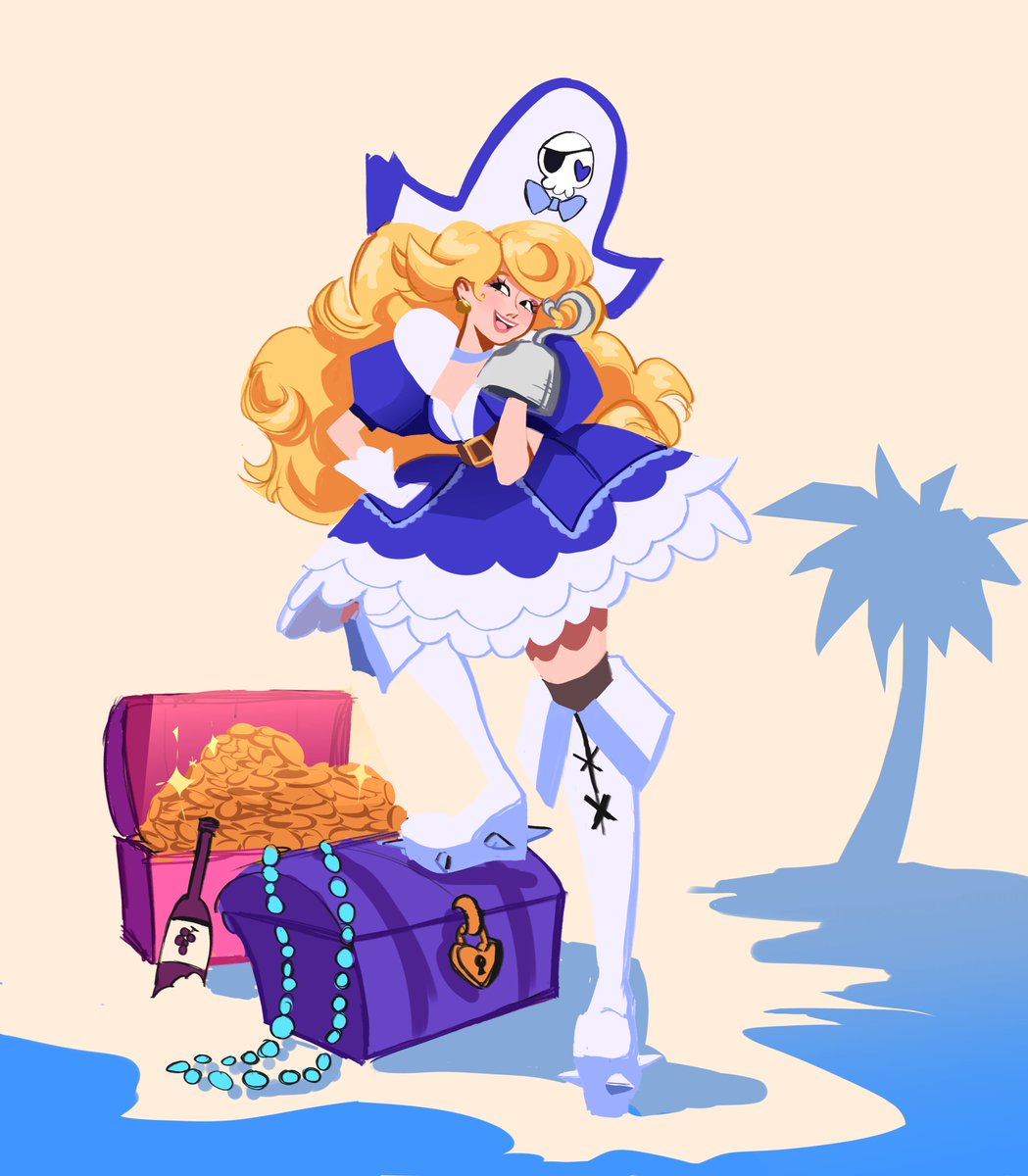 chuunicherry's tweet photo. Merry Christmas @iezuyotrap !! I was your secret santa this year <3 I hope you enjoy this little pirate praline ( it wouldn't be christmas if i wasn't drawing something  summer themed HAHA) #bravelysanta2023 #bravelydefault https://t.co/grfovrxHwH