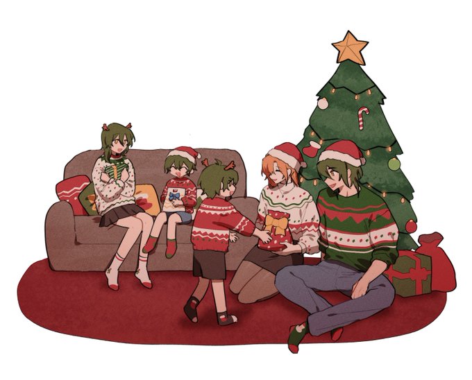 「christmas sitting」 illustration images(Latest)