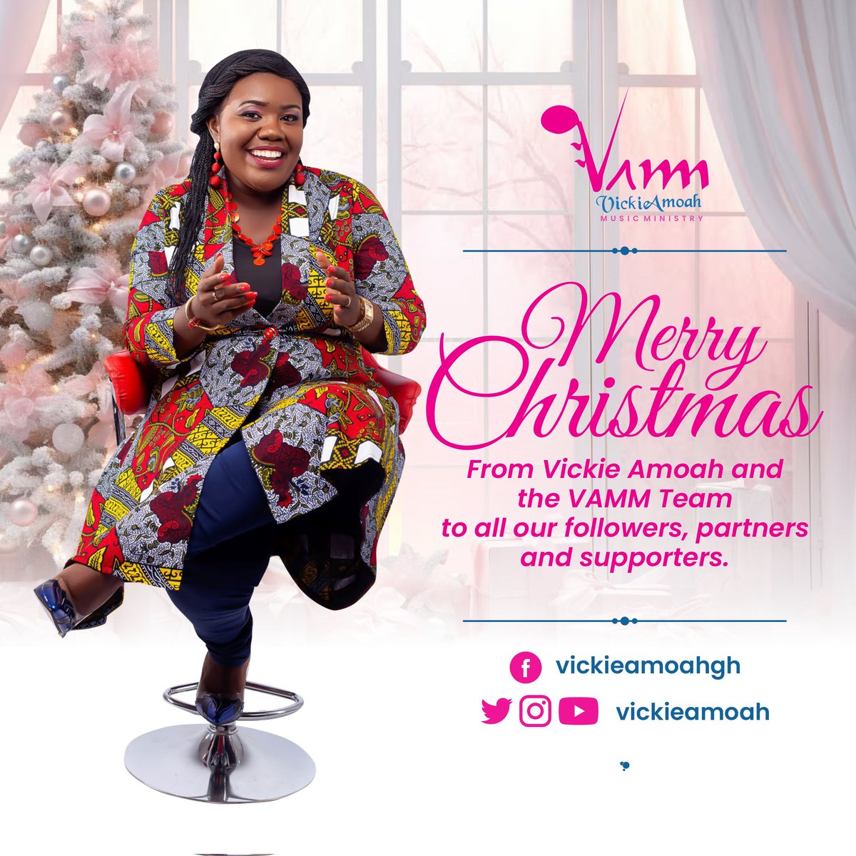 VickieAmoah's tweet photo. Compliments of the season. May you hear Good News this season and beyond. 

#ThoughtsOfAMinstrel 
#MotivationMonday
#VickieAmoah
#VAMM 
#MerryChristmas https://t.co/a2xJr9TbU9
