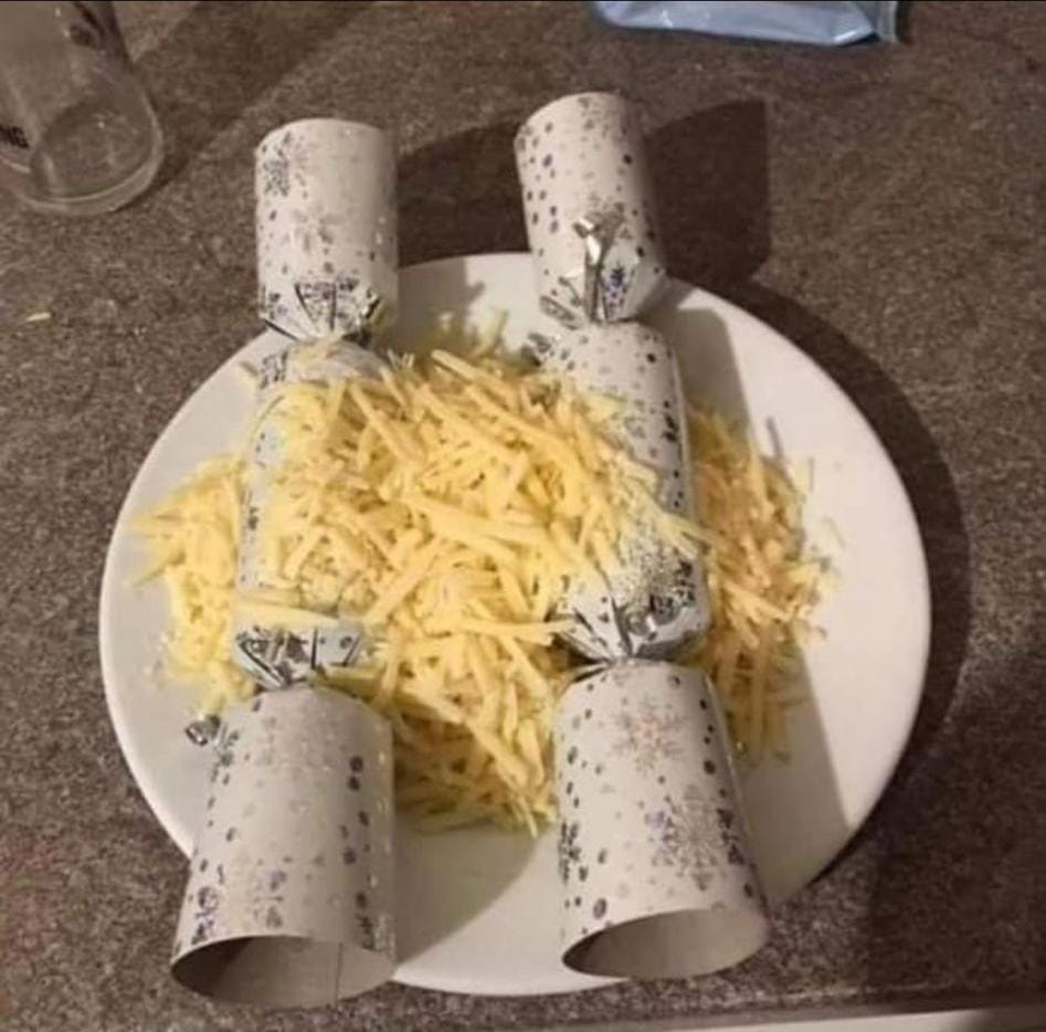 Just sitting down for some cheese and crackers