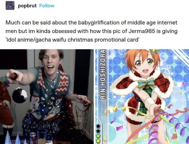 Merry Christmas from this tumblr post of Jerma I will never ever forget