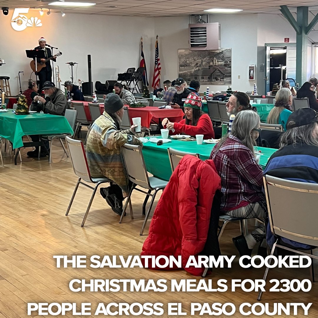 KOAA's tweet image. Some good news! Volunteers with the Salvation Army made sure people in our community got some Christmas Cheer. 

The group cooked for over 2300 people in El Paso County. 

#koaa #koaa5 #christmas