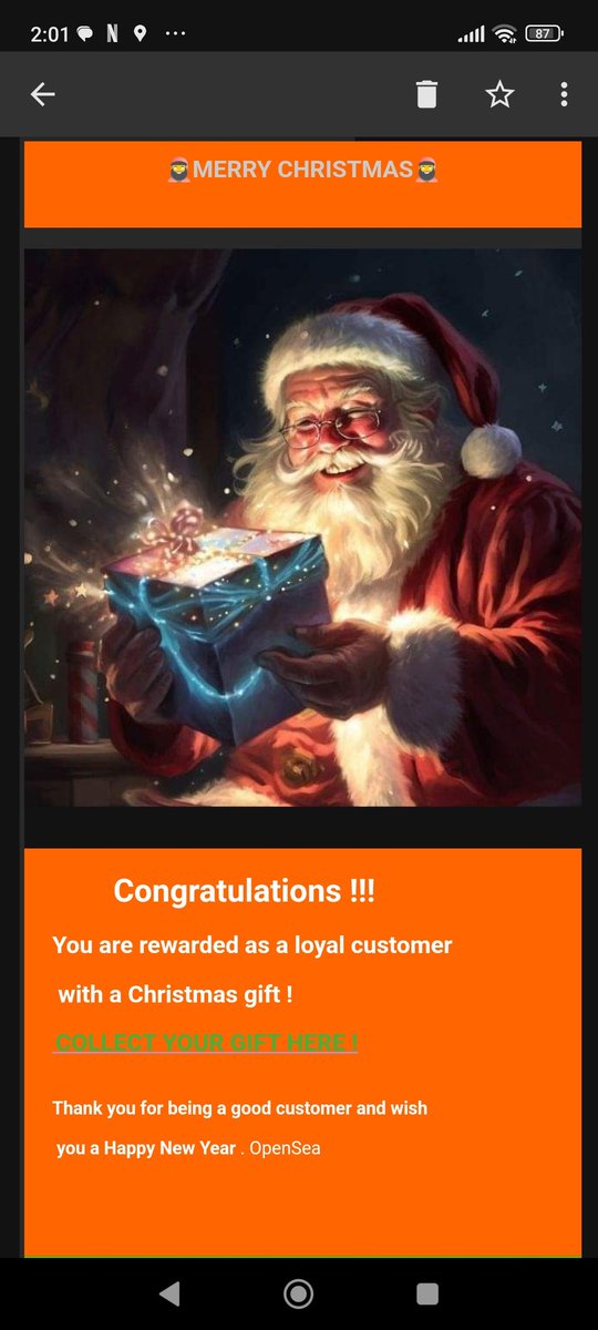 Happy fucking merry Christmas 🎄 <a href="/opensea/">OpenSea</a> this is spam mail please look here