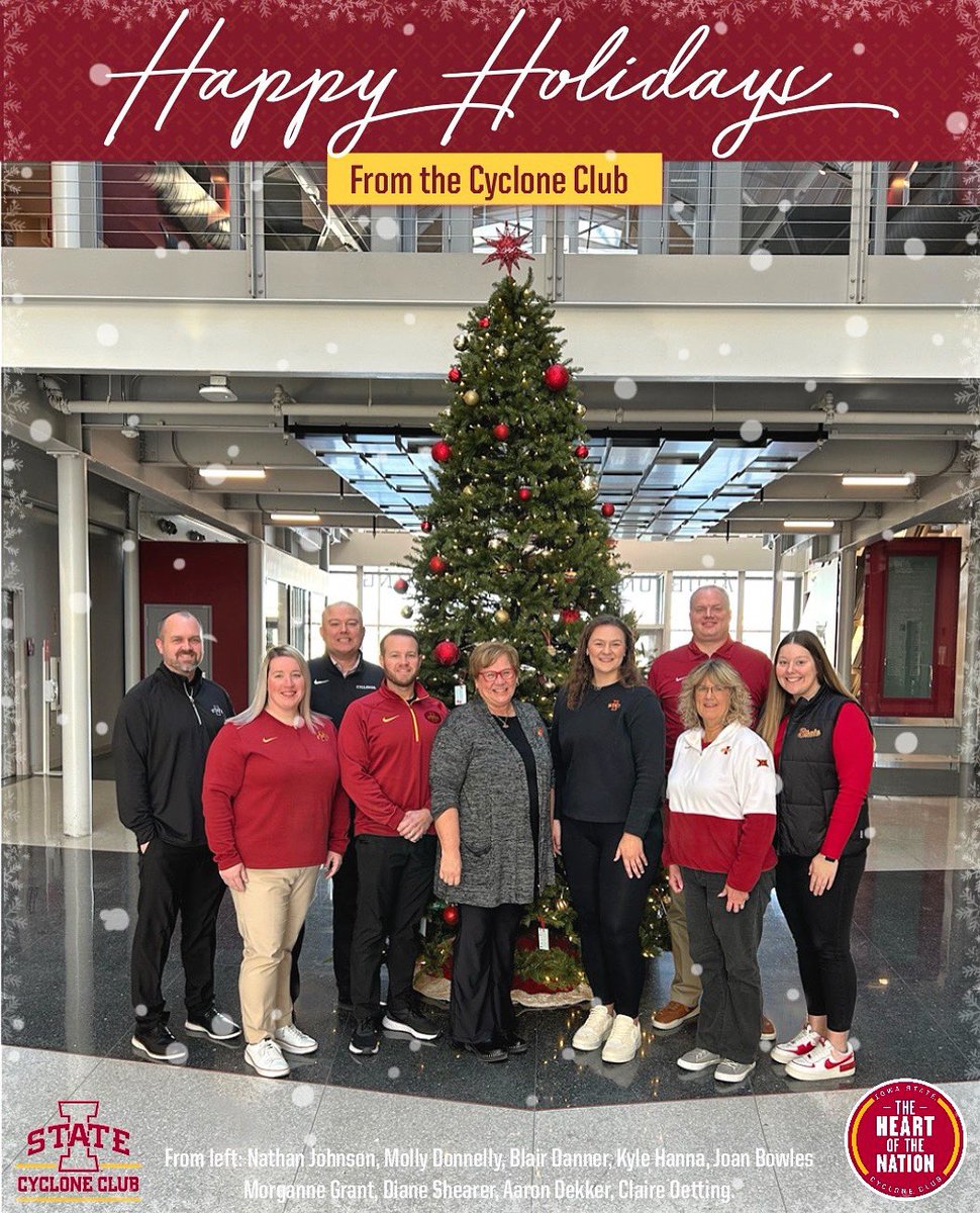 Cyclone_Club's tweet photo. Happy Holidays from our family to yours! ❤️💛

Wishing everyone a wonderful holiday season and a happy new year! 🎊 

- Cyclone Club staff https://t.co/Qb7Kr9CzbN