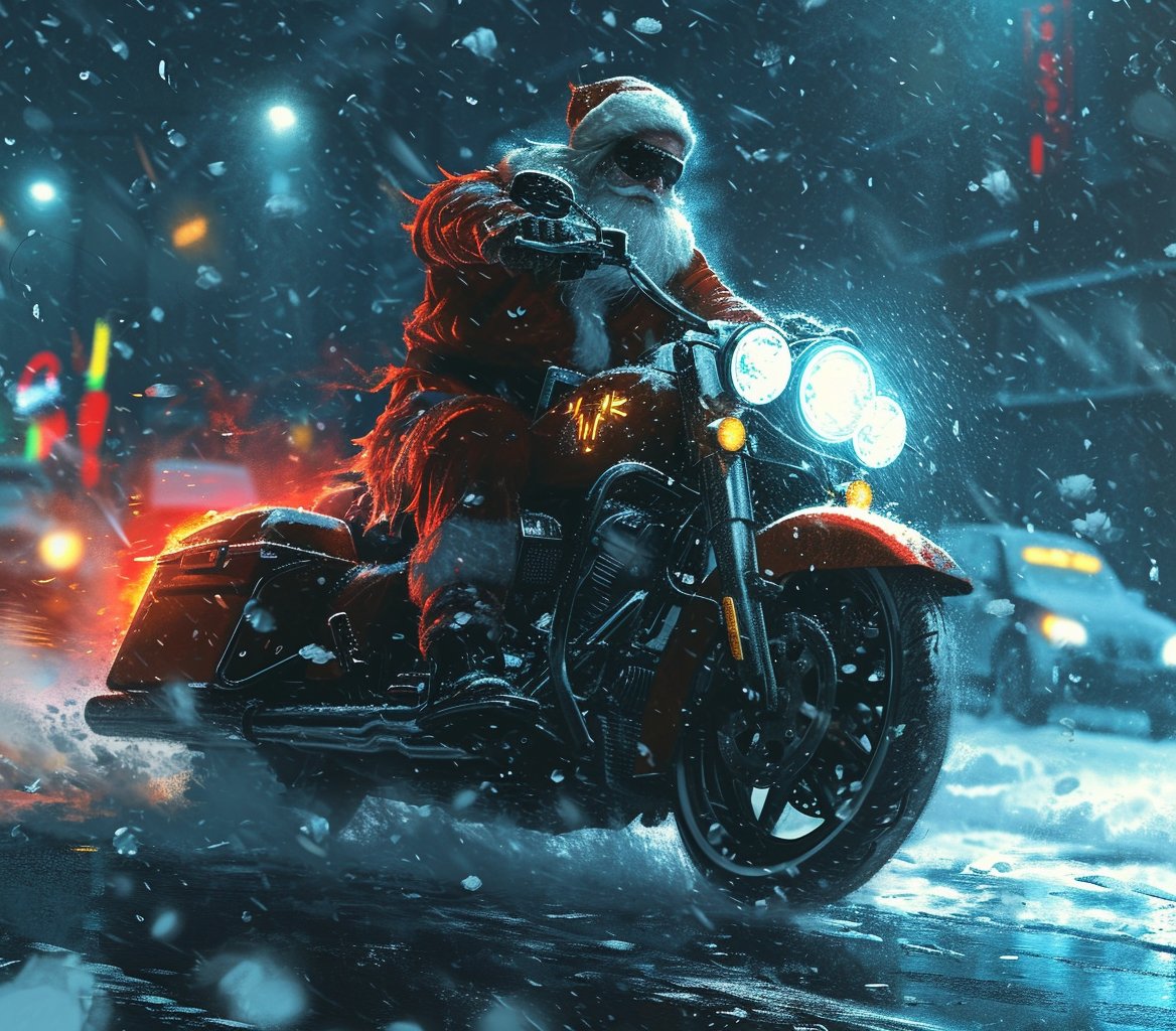 Santa Claus on a Harley

#midjourneyV5 #PromptShare #AIArtwork #AIart #SantaClaus #harleydavidson  #midjourneyprompts

detailed prompt 👉ALT