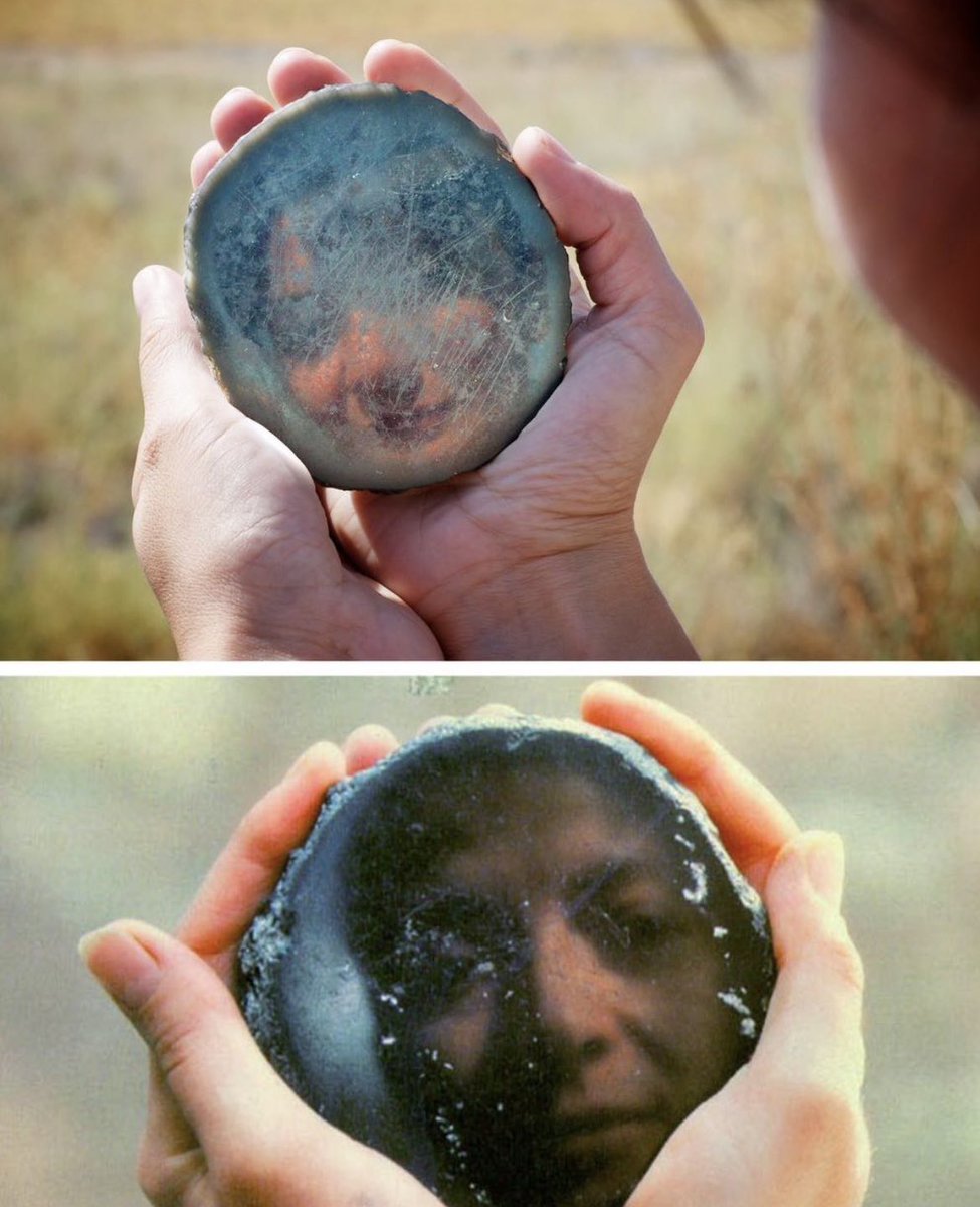 The earliest known manufactured mirrors (approximately 8000 years old), found at the Neolithic site of Çatalhöyük in Turkey. These mirrors were made from obsidian (volcanic glass), and had a convex surface and remarkably good optical quality.