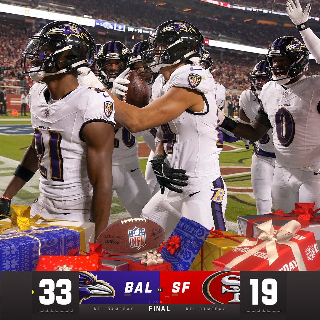 How the @Ravens picked off Christmas 😏

#BALvsSF | #RavensFlock