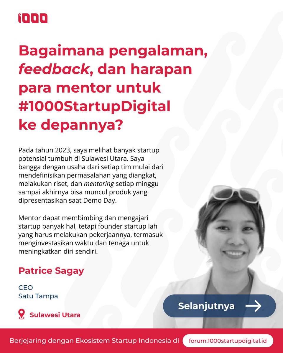 1000startupID's tweet image. Berhubung sebentar lagi tahun baru 2024, yuk kita simak pengalaman, feedback, dan harapan dari para mentor untuk #1000StartupDigital ke depannya lewat thread ini 👀