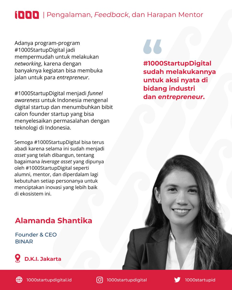 1000startupID's tweet image. Berhubung sebentar lagi tahun baru 2024, yuk kita simak pengalaman, feedback, dan harapan dari para mentor untuk #1000StartupDigital ke depannya lewat thread ini 👀