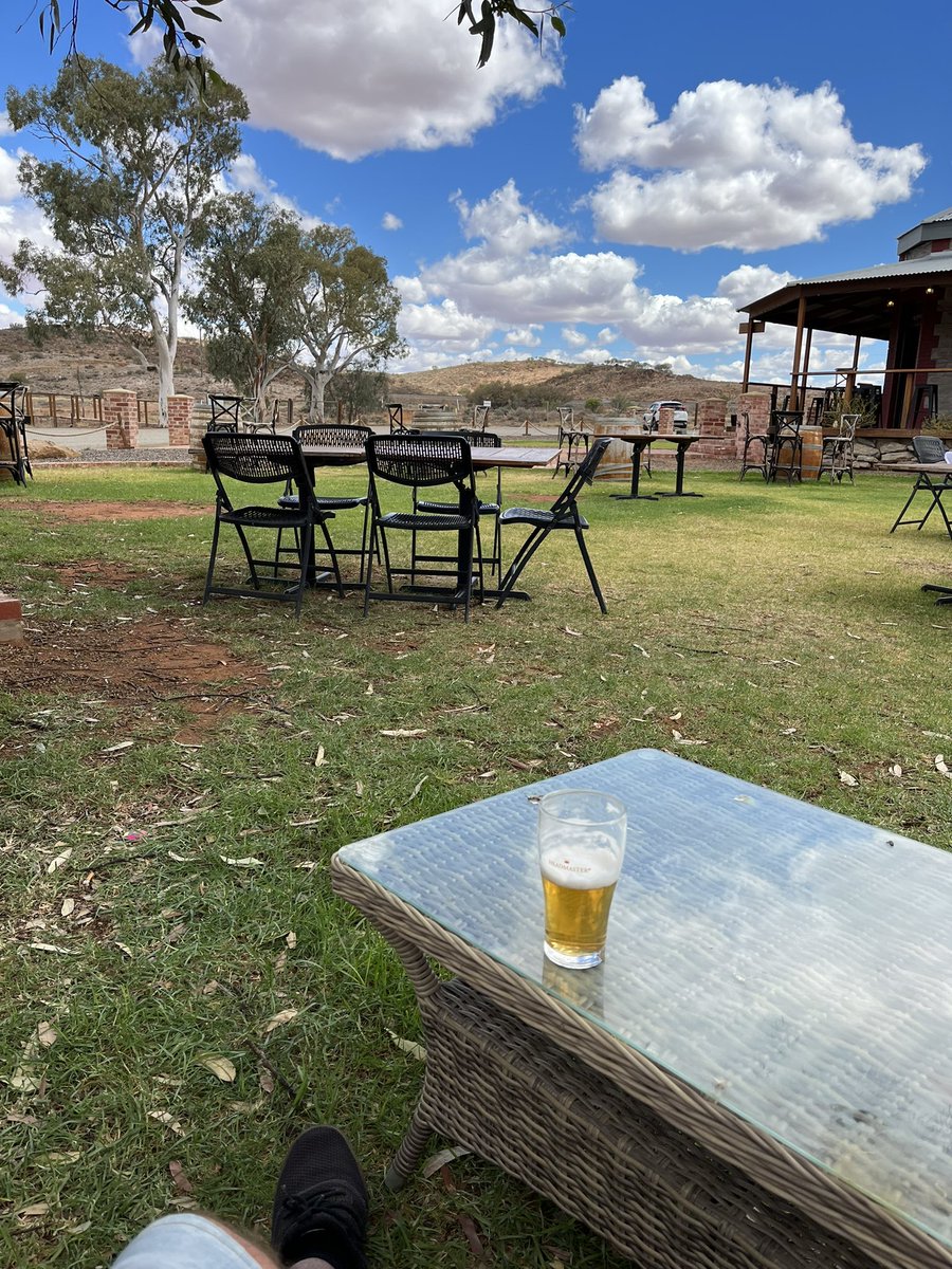 Relaxing #BoxingDay beer with the goats at the #MtGipps Hotel #BrokenHill
